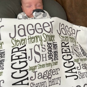 Personalized Baby Boy Blanket Newborn Swaddle Blanket – My Hoobie