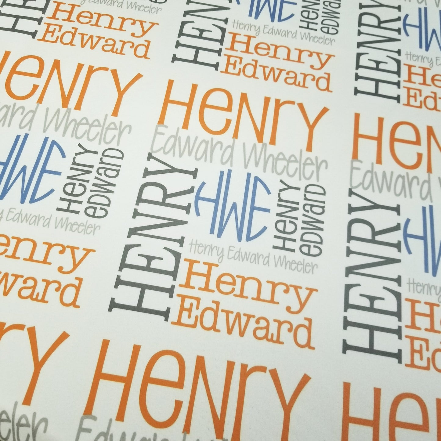 Personalized Baby Name Blanket - Classic Design - The Hayden