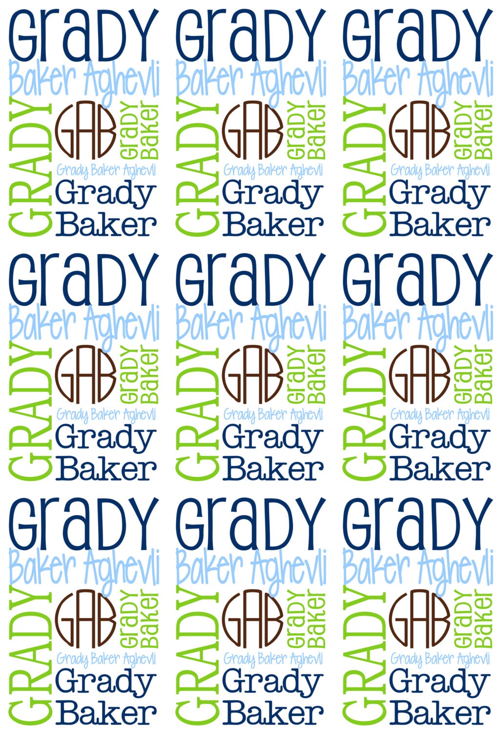 Personalized Baby Name Blanket - Classic Design - The Harrison