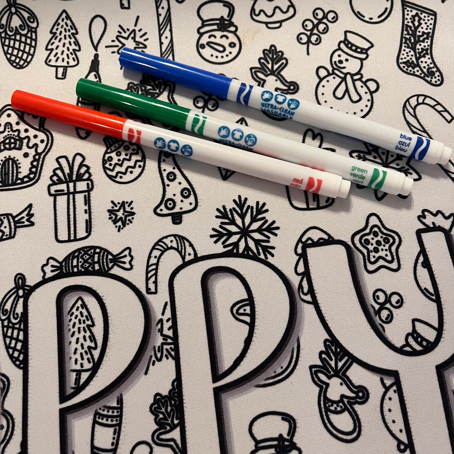 Personalized Christmas Coloring Placemat