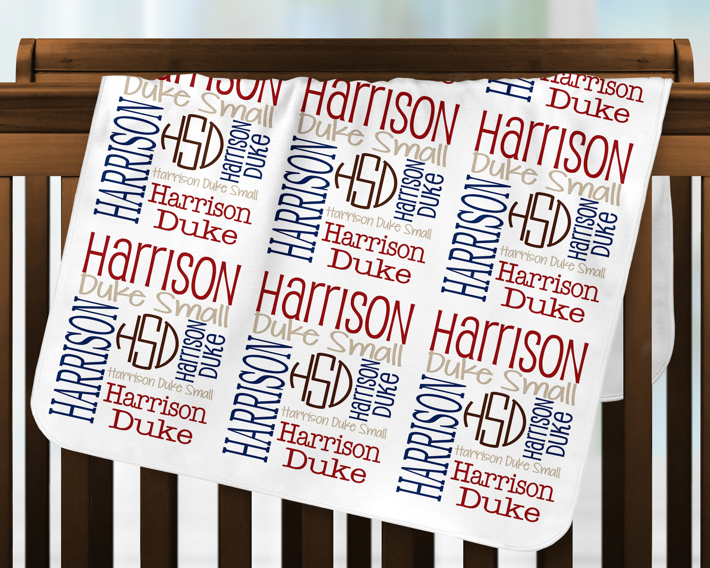 Personalized Baby Boy Blanket - Newborn Swaddle Blanket