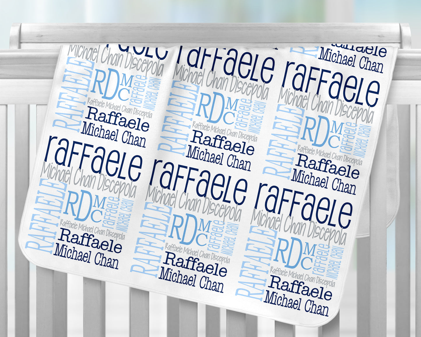 Personalized Baby Boy Blanket - Newborn Swaddle Blanket